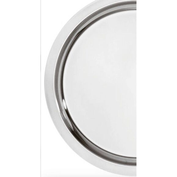 Genuine Sambonet Italy SBT Silver Tone Stainless Steel Round Serving Tray 13 3/4 - Picture 2 of 6